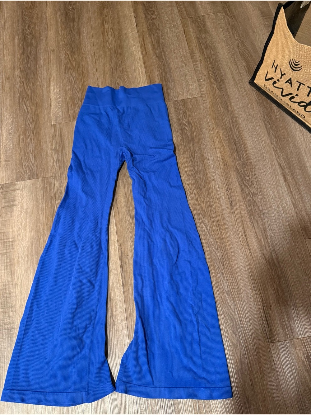 Women Blue Flared Bottoms size S pre-owned with free gift